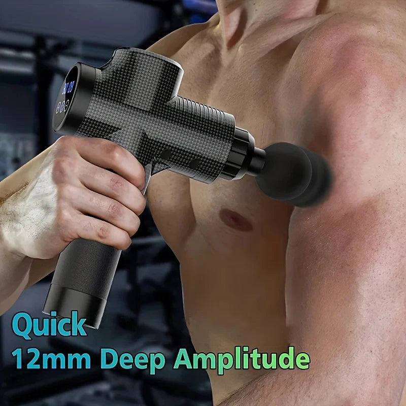 Electric Deep Tissue Massage Gun for Athletes 30-99 Speed Levels with Portable Storage Bag - Pain Relief for Neck Back Leg